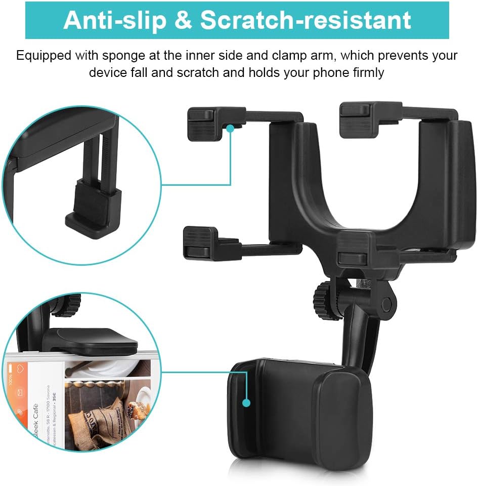 Rearview Mirror Phone Holder | Hands-Free Convenience!