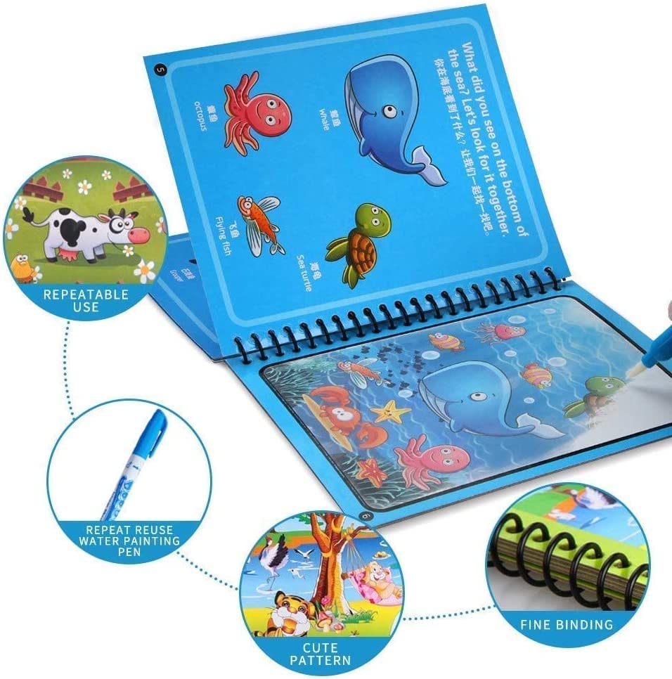 MagicAqua Reusable Kids Water Book | Endless Creative Fun